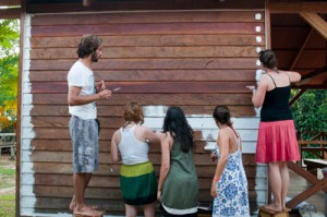 Painting the mural